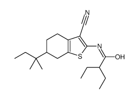 N-[3-cyano-6-(2-methylbutan-2-yl)-4,5,6,7-tetrahydro-1-benzothiophen-2-yl]-2-ethylbutanamide Structure