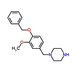 1-[4-(Benzyloxy)-3-methoxybenzyl]piperazine Structure