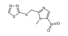 2-[(1-methyl-5-nitroimidazol-2-yl)methylsulfanyl]-1,3,4-thiadiazole结构式