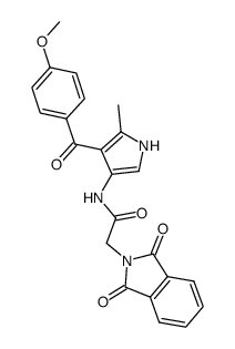 2-(1,3-Dioxo-1,3-dihydro-isoindol-2-yl)-N-[4-(4-methoxy-benzoyl)-5-methyl-1H-pyrrol-3-yl]-acetamide Structure