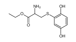 S-(2,5-dihydroxy-phenyl)-cysteine ethyl ester Structure