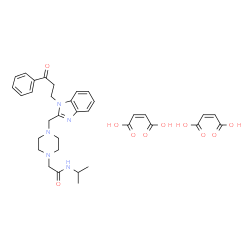 N-isopropyl-4-[[1-(3-oxo-3-phenylpropyl)-1H-benzimidazol-2-yl]methyl]piperazine-1-acetamide dimaleate结构式