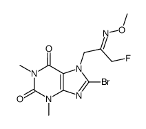 8-bromo-7-(3-fluoro-2-methoxyimino-propyl)-1,3-dimethyl-3,7-dihydro-purine-2,6-dione Structure