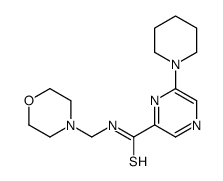 N-(morpholin-4-ylmethyl)-6-piperidin-1-ylpyrazine-2-carbothioamide结构式