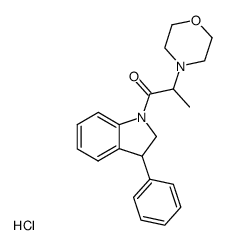 2-Morpholin-4-yl-1-(3-phenyl-2,3-dihydro-indol-1-yl)-propan-1-one; hydrochloride Structure