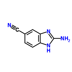 2-氨基-1H-苯并[d]咪唑-5-甲腈结构式