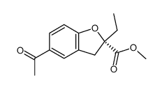 methyl (2S)-5-acetyl-2-ethyl-2,3-dihydro-1-benzofuran-2-carboxylate Structure