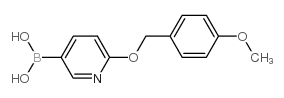 6-(4-甲氧基苄氧基)吡啶-3-基硼酸结构式