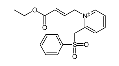 ethyl 4-[2-(benzenesulfonylmethyl)pyridin-1-ium-1-yl]but-2-enoate结构式