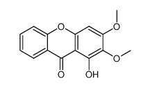 1-Hydroxy-2,3-dimethoxy-9H-xanthen-9-one结构式