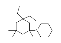1-(3,3-diethyl-1,5,5-trimethylcyclohexyl)piperidine Structure