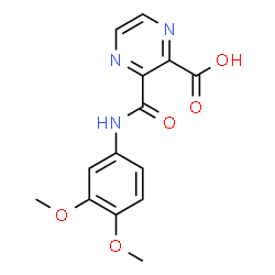 3-((3,4-二甲氧基苯基)氨基甲酰基)吡嗪-2-羧酸结构式