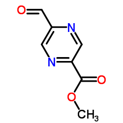 5-甲酰基吡嗪-2-羧酸甲酯结构式