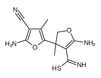 5-amino-3-(5-amino-4-cyano-3-methylfuran-2-yl)-3-methyl-2H-furan-4-carbothioamide结构式