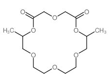 8,18-dimethyl-1,4,7,10,13,16-hexaoxacyclooctadecane-2,6-dione结构式