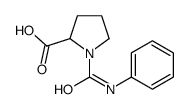 1-(苯胺羰基)吡咯烷-2-羧酸结构式