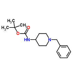 1-苄基-4-(Boc-氨基)哌啶结构式