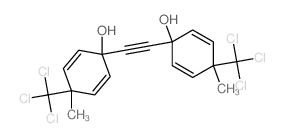 2,5-Cyclohexadien-1-ol,1,1'-(1,2-ethynediyl)bis[4-methyl-4-(trichloromethyl)-结构式