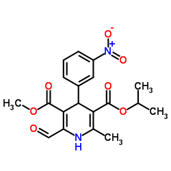5-Isopropyl-3-methyl 2-formyl-1,4-dihydro-6-methyl-4-(3-nitrophenyl)-3,5-pyridinedicarboxylate Structure