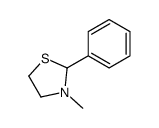 3-Methyl-2-phenylthiazolidine结构式