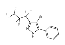 4-Bromo-3-(heptafluoroprop-1-yl)-5-(phenyl)pyrazole Structure