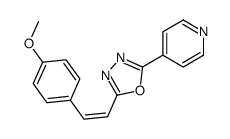 2-[2-(4-methoxyphenyl)ethenyl]-5-pyridin-4-yl-1,3,4-oxadiazole Structure