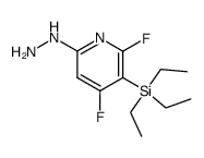 2,4-difluoro-6-hydrazino-3-(triethylsilyl)pyridine Structure
