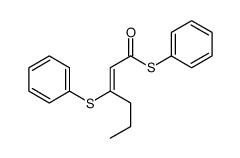 S-phenyl 3-phenylsulfanylhex-2-enethioate Structure