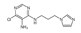 4,5-Pyrimidinediamine, 6-chloro-N4-[3-(1H-imidazol-1-yl)propyl]结构式