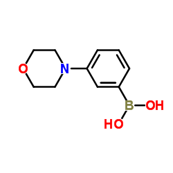 3-(N-吗啡啉基)苯硼酸结构式