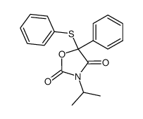 3-isopropyl-5-phenyl-5-(phenylthio)oxazolidine-2,4-dione Structure