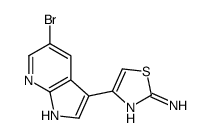 4-(5-溴-1H-吡咯并[2,3-B]吡啶-3-基)-2-噻唑胺结构式