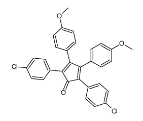 2,5-bis(4-chlorophenyl)-3,4-bis(4-methoxyphenyl)cyclopenta-2,4-dien-1-one Structure