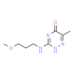 3-[(3-methoxypropyl)amino]-6-methyl-1,2,4-triazin-5(4H)-one结构式