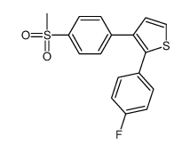 2-(4-fluorophenyl)-3-(4-methylsulfonylphenyl)thiophene Structure