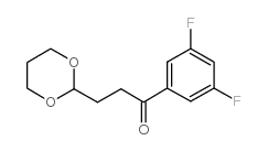 3',5'-DIFLUORO-3-(1,3-DIOXAN-2-YL)PROPIOPHENONE Structure