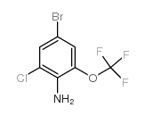 2-氯-4-溴-6-三氟甲氧基苯胺结构式