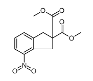 2H-Indene-2,2-dicarboxylic acid, 1,3-dihydro-4-nitro-, 2,2-dimethyl ester结构式