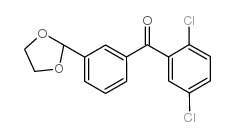 2,5-DICHLORO-3'-(1,3-DIOXOLAN-2-YL)BENZOPHENONE结构式