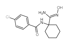 4-chloro-N-[1-(N'-hydroxycarbamimidoyl)cyclohexyl]benzamide Structure