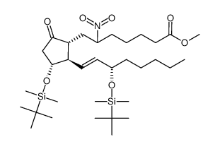 11,15-O-Bis(tert-butyldimethylsilyl)-6-nitro-PGE1 methyl ester结构式