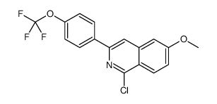 1-chloro-6-methoxy-3-[4-(trifluoromethoxy)phenyl]isoquinoline结构式