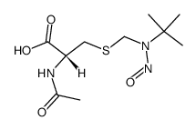 syn-N-Acetyl-S-<(tert-butylnitrosamino)methyl>cystein结构式