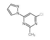 4-氯-2-甲基-6-(1H-吡唑-1-基)嘧啶结构式
