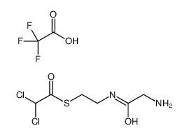 [2-[2-(2,2-dichloroacetyl)sulfanylethylamino]-2-oxoethyl]azanium,2,2,2-trifluoroacetate Structure