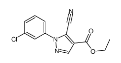 5-氰基-1-(3-氯苯基)-1H-吡唑-4-羧酸乙酯结构式