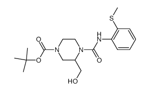 tert-butyl 3-(hydroxymethyl)-4-{[2-(methylthio)phenyl]carbamoyl}piperazine-1-carboxylate Structure