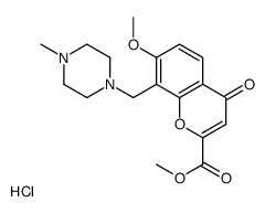 methyl 7-methoxy-8-[(4-methylpiperazin-1-yl)methyl]-4-oxochromene-2-carboxylate,hydrochloride Structure