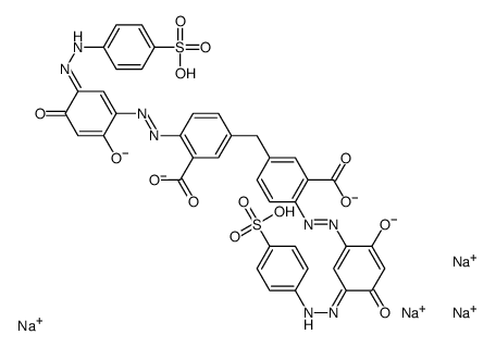 Benzoic acid, 3,3'-methylenebis[6-[[2,4- dihydroxy-5-[(4-sulfonylphenyl)azo]phenyl]azo]-, sodium salt structure