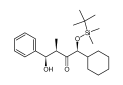 (1S,3R,4R)-1-<(tert-Butyldimethylsilyl)oxy>-1-cyclohexyl-4-hydroxy-3-methyl-4-phenylbutan-2-one结构式